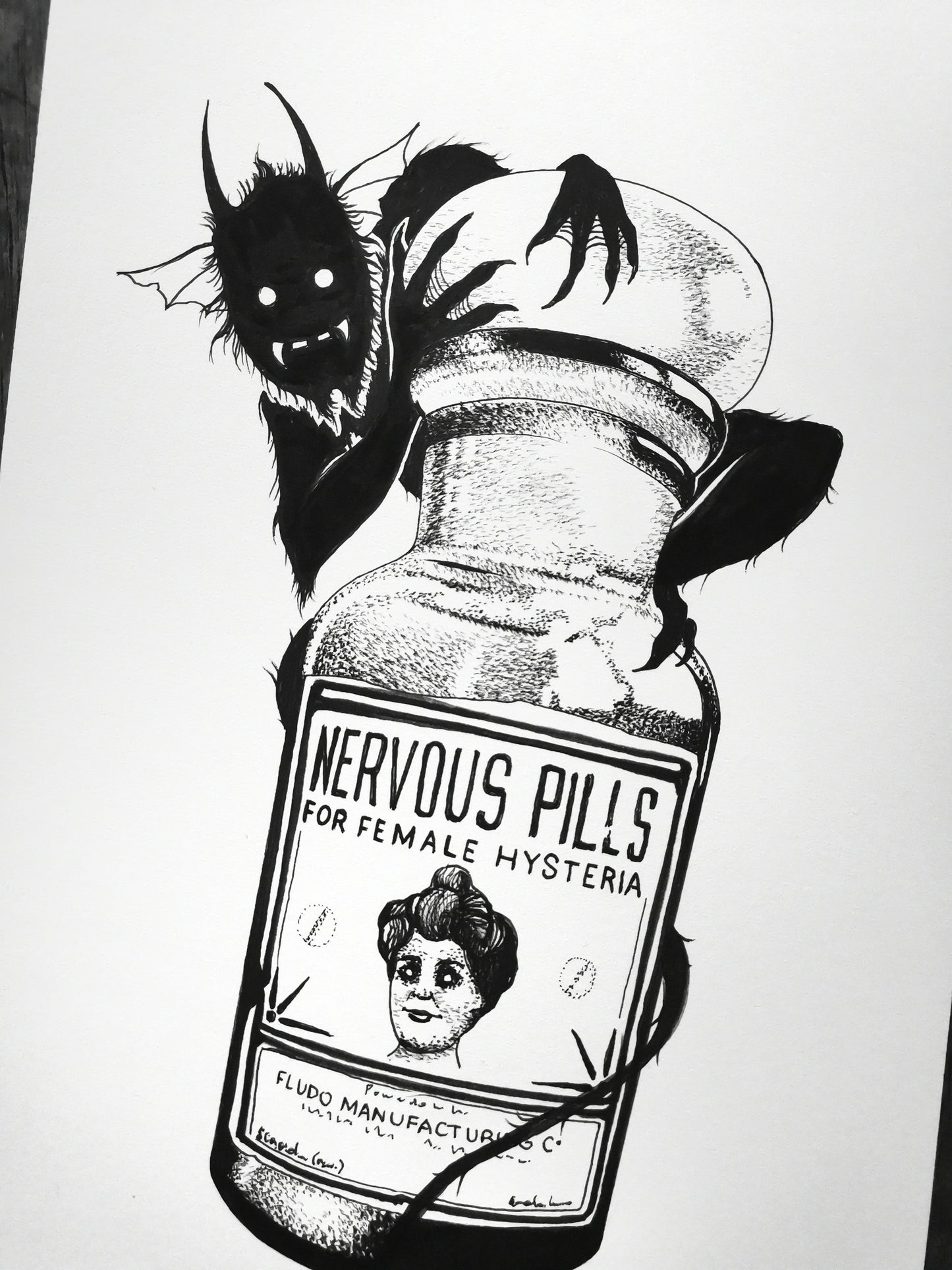 Nervous Pills Demon Bottle