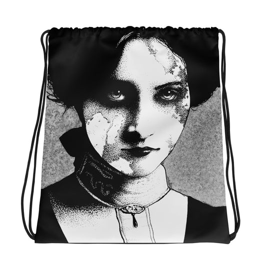 Shattered Widow Drawstring Bag