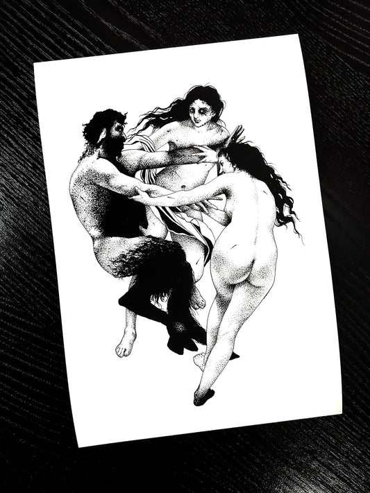 "The Dance of Nymphs and Satyr"